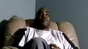 Black amateur is solo stroking his BBC monster and cums