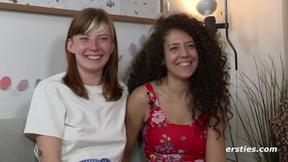 ”Ersties - Brunette Blaise Uses Her Fingers & a Vibrator To Make Mary Wet”