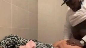 Public Bathroom Fat Black Guy Nuts Inside Thots Pussy