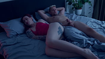 Step Mom shares step son&#039_s bed after quarrel - risky hot fuck!