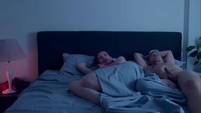 Step Mom shares step son'_s bed after quarrel - risky hot fuck!