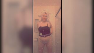 lolafuccbunny wears a sheer sparkly g-string