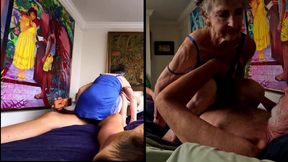 Wearing My New, Blue Nightdress