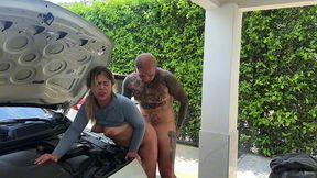 a very sexy and naughty girl hires me to fix her car and i fuck her in return - felipe skull