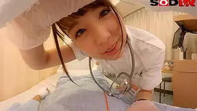 Is Your Nurse Tempting You with See-Through Panties?! 1 - Asian Uniform Handjob