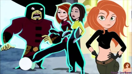 Kim Possible BALLBUSTING villain on the mountain, ball & kick in the balls