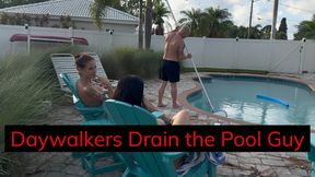 Day Walkers Drain the Pool Guy - Nadia White And Autumn Bodell Mesmerize For Double Blowjob With Vampire Fangs and Cum Swapping Cum Play