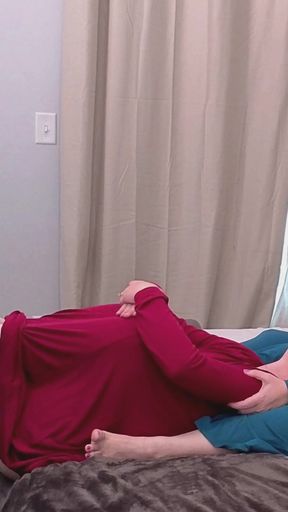 A Handmaid's Tale - Cuckquean Wife Holds Handmaid While Husband Breeds Her