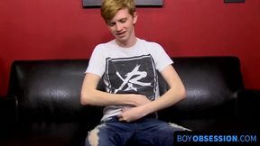 BoyObsession.com - Naughty twink enjoys ass play with dildo and wild jerk off session