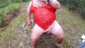 Ass Bouncing Shooting a Big Load and Licking It up