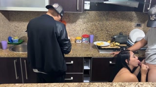 Married Couple Cooking For The Boss But The Wife Has To Pay The Debt By Being The Boss' Slut