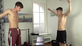 Sport, shower and hot sex between twinks