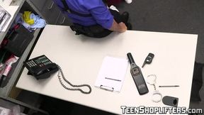 Brunette thief Aubry Babcock got caught and screwed by officer Rusty Nails