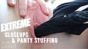 Extreme Closeups and Panty Stuffing