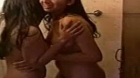 That lucky dude films his Indian girlfriend with another girl in the shower