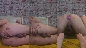 trying to fist my ass as a beginner - amateur gay solo fisting
