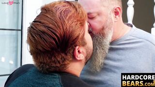 HardcoreBears.com - Nasty fat bear makes his cub kneel to blow his thick rod eagerly