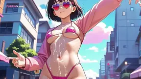 She shook her biggest tits in his face then dropped to her knees and