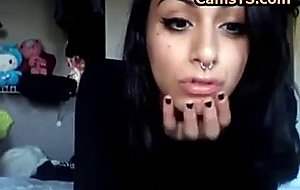Hot emo shemale on webcam