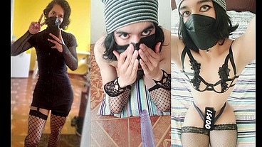 femboy TrapyAle locked up and having fun in his room with his lingerie part2