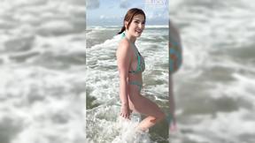 ”Lovely Beach Vibes With Big Breasted Babe Jade Harper”