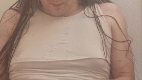 Trans Shower Tits Gush Cum Drenched Destroyed