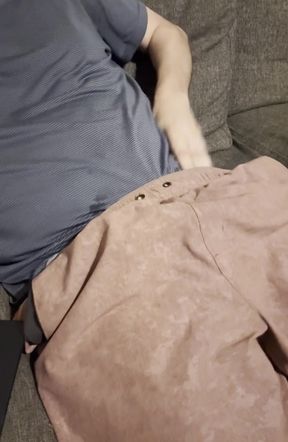 Underwear cumshots from a thick uncut cock jerking off to premature ejaculation