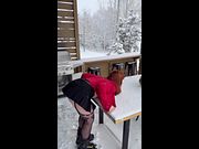 Busty Redhead Isla Moon Makes Slutty Snow Angels