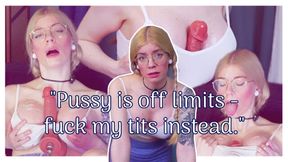 Reluctant Tit Fuck - Roommate Let's You Use Her Tits to Cum Over and Over Again with Tit Job, Multiple Cumshots, Fake Cum, Facial, Fake Tits