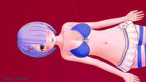 Rem wearing bikini and high socks