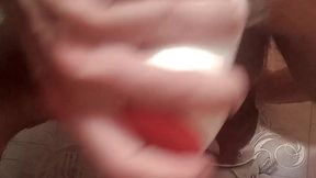 my sagging anal lips rub against a bottle in a very sexy way. real male cunt!
