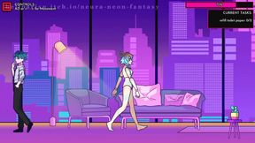 Cute Anime Babe Seduces You in Erotic Neon Fantasy Day 7
