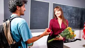 Eager student gets rewarded with hands-on lesson while classmates watch the demonstration unfold