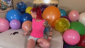 popping your balloons with fingernails, pin, lighter and stapler