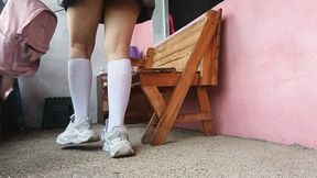 Large legs and long socks on the feet (7)