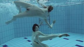 Anna Netrebko and Lada Poleshuk underwater lesbos