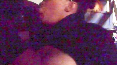 Nerdy neighbor redbone with big titties gagging deep throat wet facial