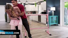 Pissed Off Stepbro Slams Me Into The Bed, Ropes My Wrists, Yanks Up My Tutu and Pounds My Dripping Cunt Until I Beg For More