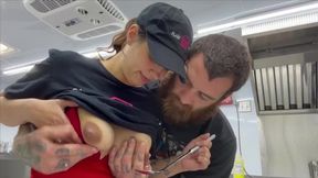 Latina MILF & Brunette Slut share anal session POV