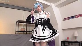 Japanese Cosplay Cutie GIVES head and rides cock