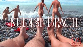 Regina Noir - Nudist Beach Nude Young Couple At The Beach Teen 18+ Naked Couple At The Nudist Beach Naturist Beach