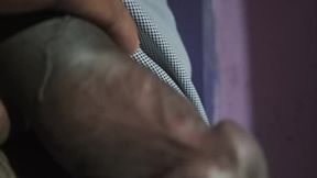 Horny Guy in Sweatpants Masturbates his Big Pole until Moaning Eruption