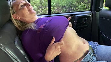 My wife wanted his big cock, parked the car to get fucked good in all her holes