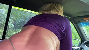 My wife wanted his big cock, parked the car to get fucked good in all her holes