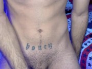 Jerking my uncut cock and shooting my milk 🥛💦