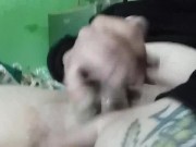 Sexboy jerking off und she cums solo masturbation
