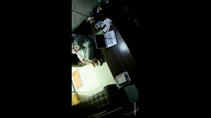 Busty co-worker caught on CCTV office cam sex