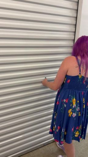 Public MMF Threesome in abandoned storage unit