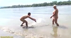 Curvy Mom Enjoys a Day at the Beach with Her Stepson