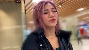 Japanese Slut Squeezes Dick With Tits Offers Blowjob Fucks In Thong For Vaginal Cum Shot